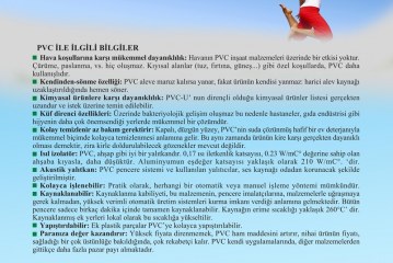 PVC HAKKINDA FAYDALI BİLGİLER